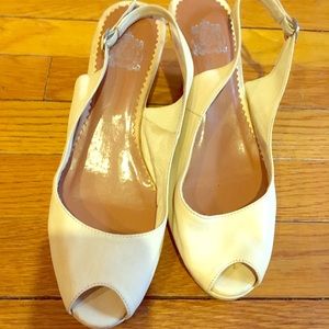 Open toe wedge shoes